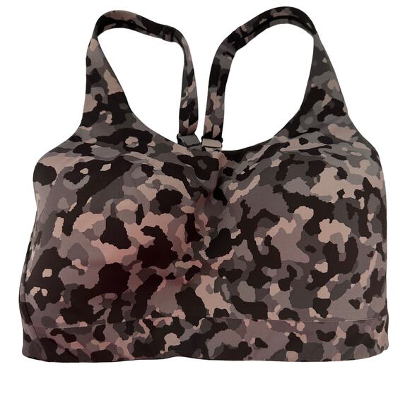 Athleta Camo Camouflage Advance Sports Bra Size 34DD - Picture 1 of 5